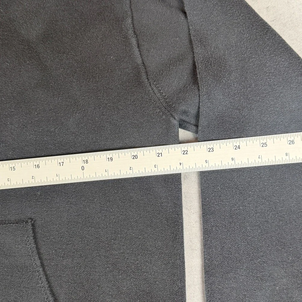 Banana Republic Hoodie Mens S Black Hooded Pull On Kangaroo Pocket Minimalist